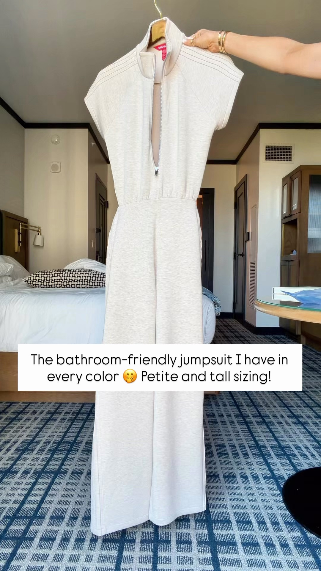 New bathroom friendly jumpsuits. Code LISAMARIEXSPANX on first time orders. This is a new style and it fits like a dream. Wearing XS petite. Travel outfit. Airport outfit. Travel necessities. Travel must haves. XS in slouchy denim jacket. Sneakers mules are TTS.

#LTKootd #LTKgrwm #LTKTravel