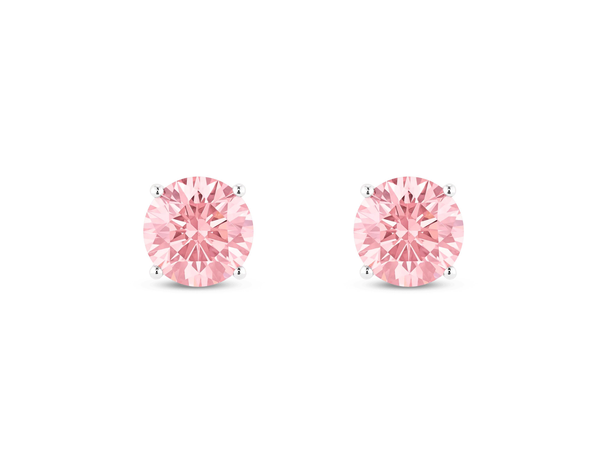 Finest Pink 2ct. Solitaire Studs | Lightbox Jewelry | Lightbox Jewelry