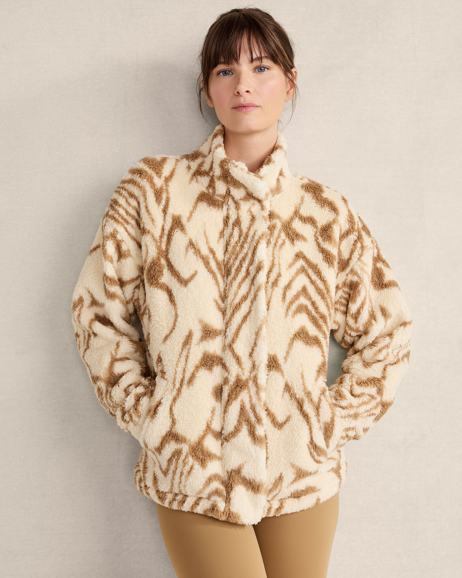 Sherpa Faux Bois Print Jacket | Haven Well Within