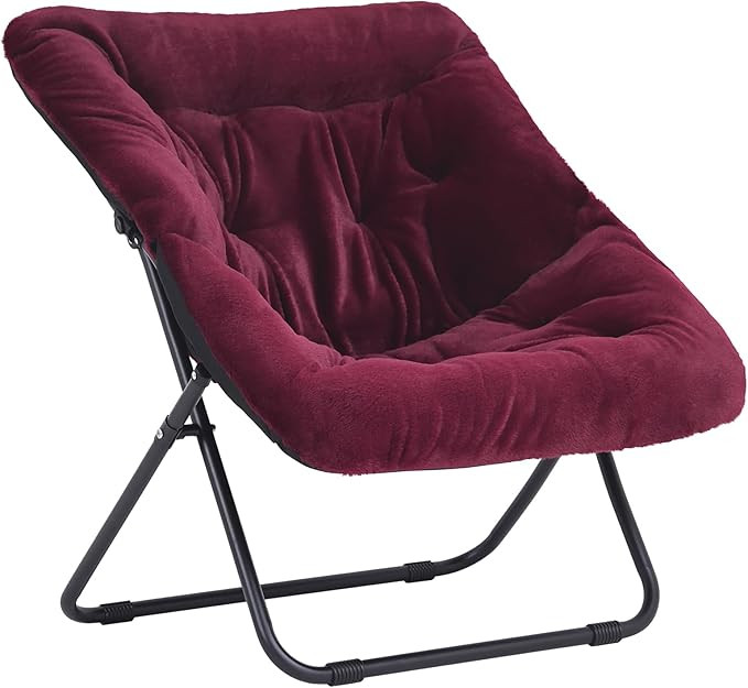 Tiita Comfy Saucer Chair, Soft Faux Fur Oversized Folding Accent Chair, Lounge Lazy Chair for Kid... | Amazon (US)