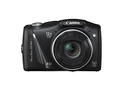 Canon PowerShot SX150 IS 14.1 MP Digital Camera with 12x Wide-Angle Optical Image Stabilized Zoom with 3.0-Inch LCD (Black) (OLD MODEL) | Amazon (US)