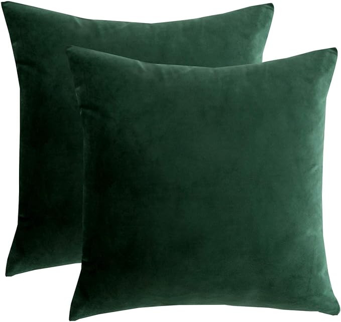 Velvet Decorative Throw Pillow Covers Cushion Cover Pillow Case for Sofa Couch Bed Chair,Soft Squ... | Amazon (US)
