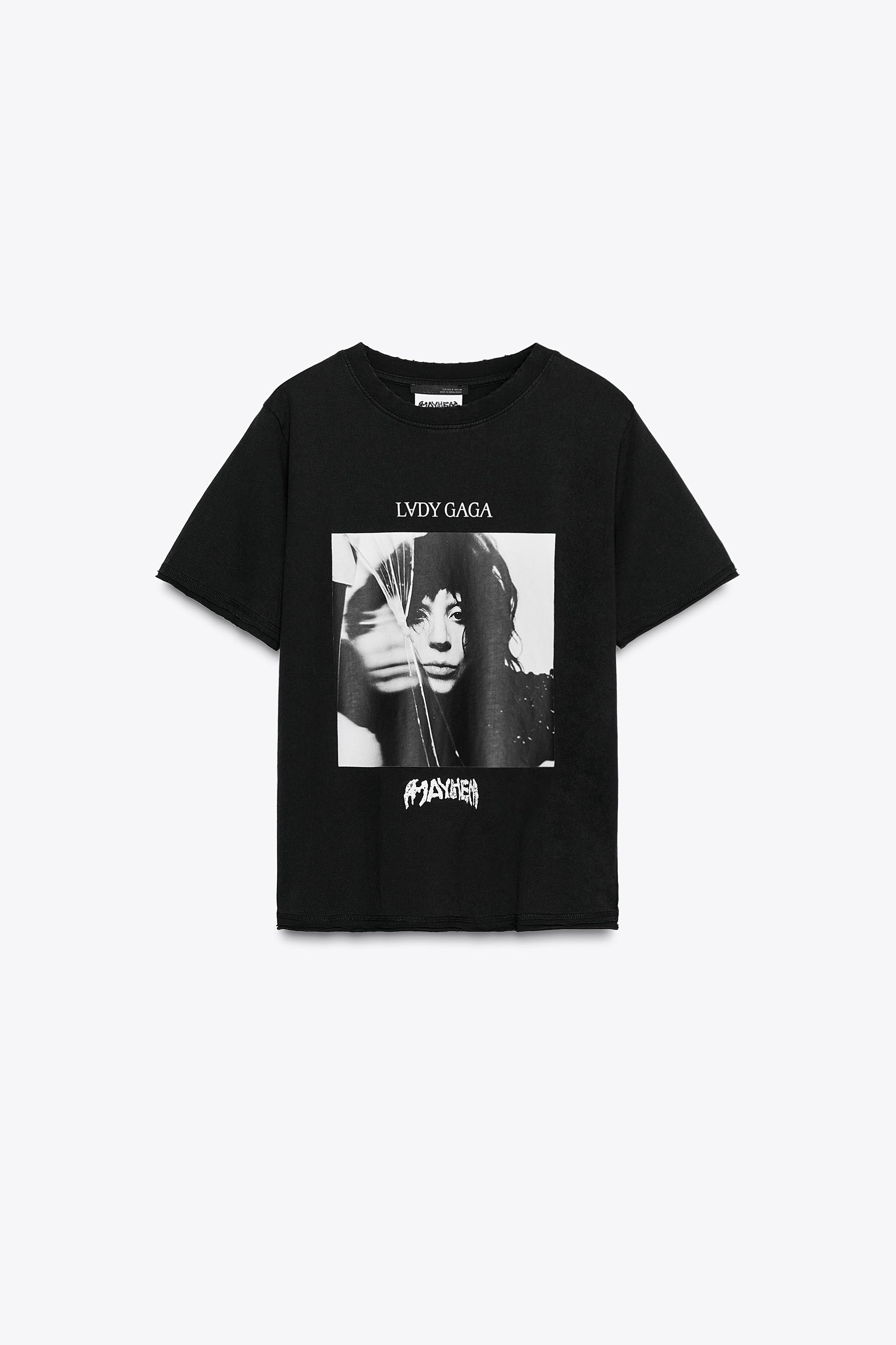 LADY GAGA FADED-EFFECT T-SHIRT | Zara UK