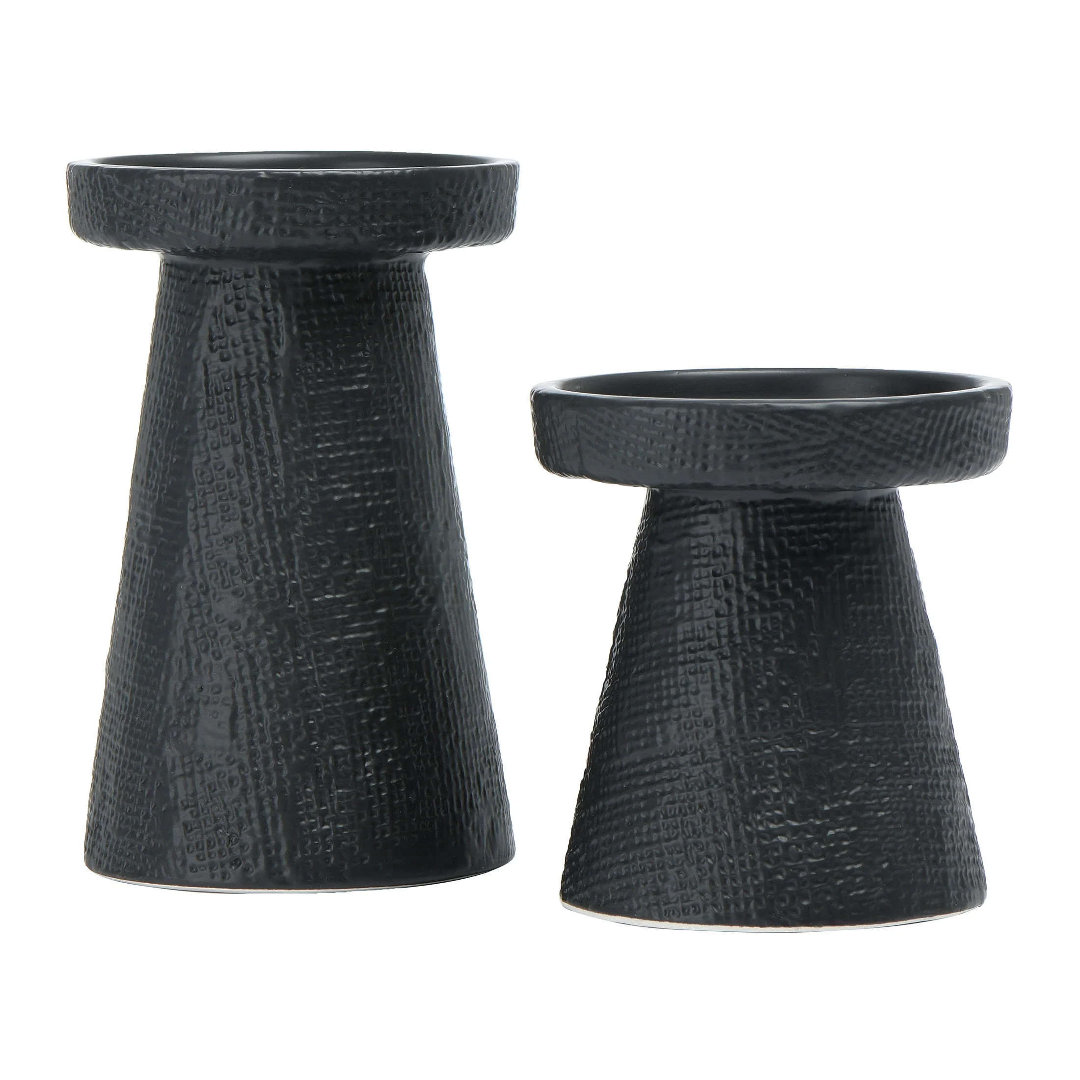 Main + Mesa Stoneware Pillar & Taper Candle Holders, Set of 2 - Walmart.com | Walmart (US)