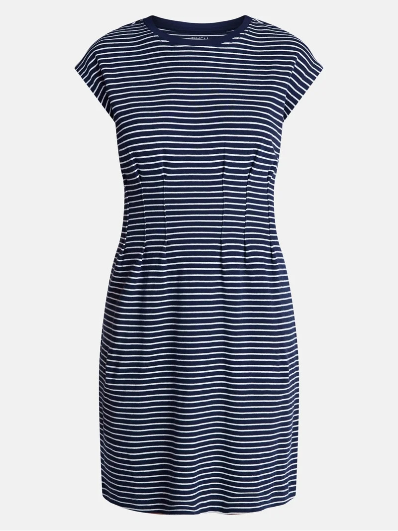 Time and Tru Women's Pleated Waist Cotton Mini Dress, Sizes XS-XXXL | Walmart (US)