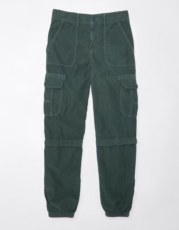 AE Super High-Waisted Baggy Corduroy Cargo Jogger | American Eagle Outfitters (US & CA)