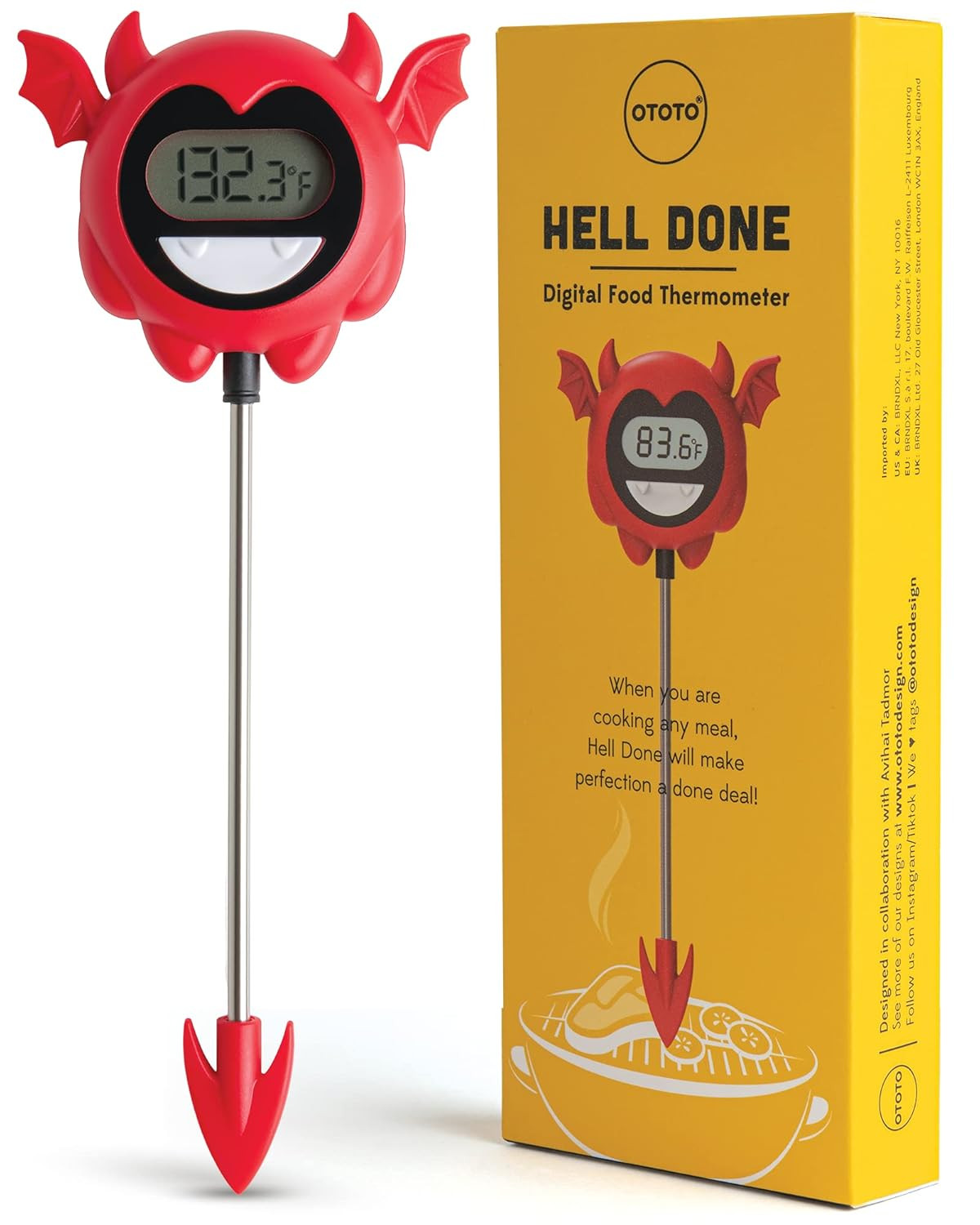 New!!! Hell Done Meat Thermometer Digital by OTOTO - Food Thermometer for Cooking Thermometer for... | Amazon (US)