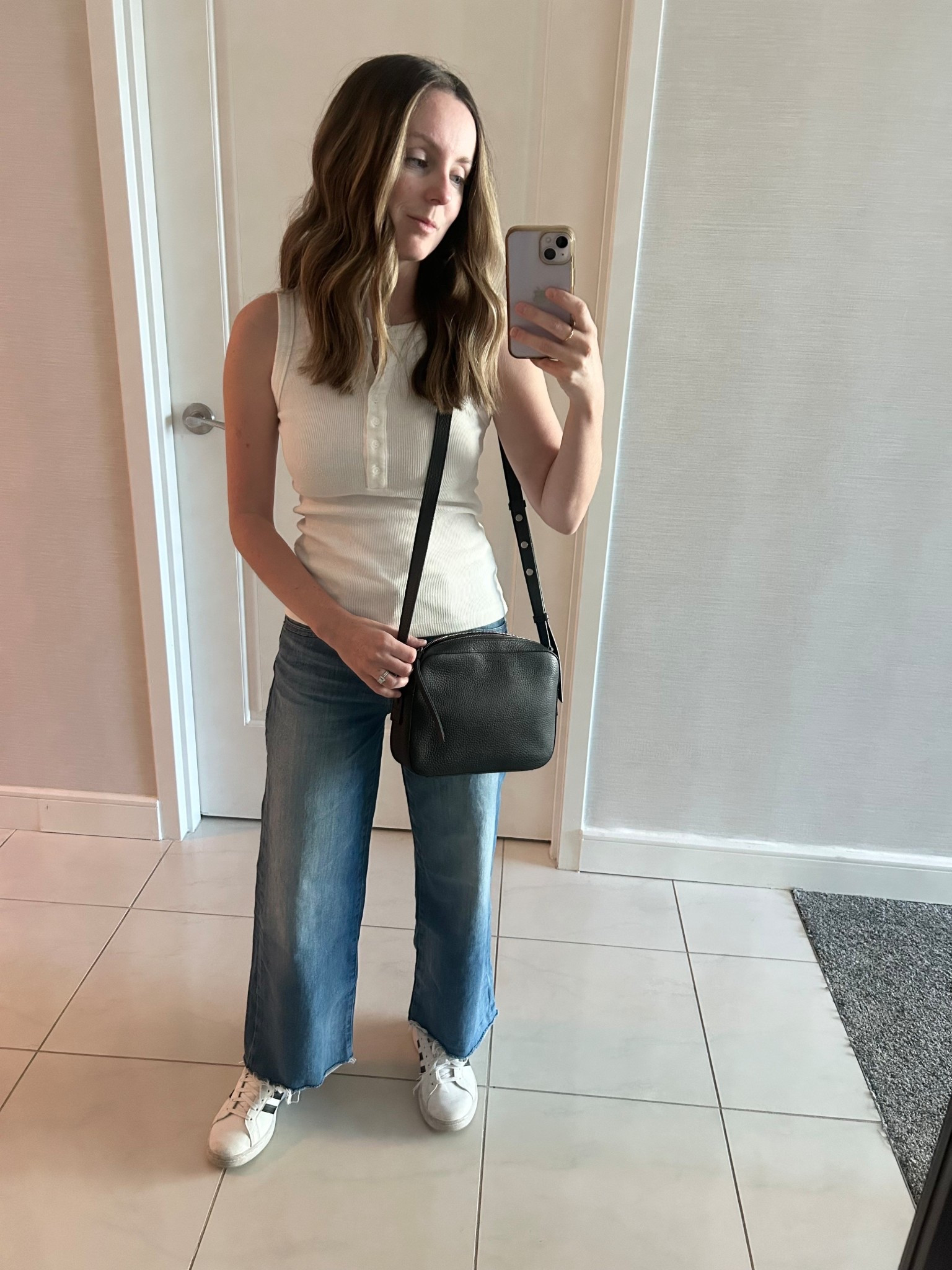 What I wore in Vegas PART 1: Shopping day

My new fav jeans, simple white tank, cute tennis shoes always, and a my fav bag to dress up or down. 

#jeans #tanktop #basics #blackpurse #tennisshoes 

#LTKPetite #LTKItBag #LTKTravel