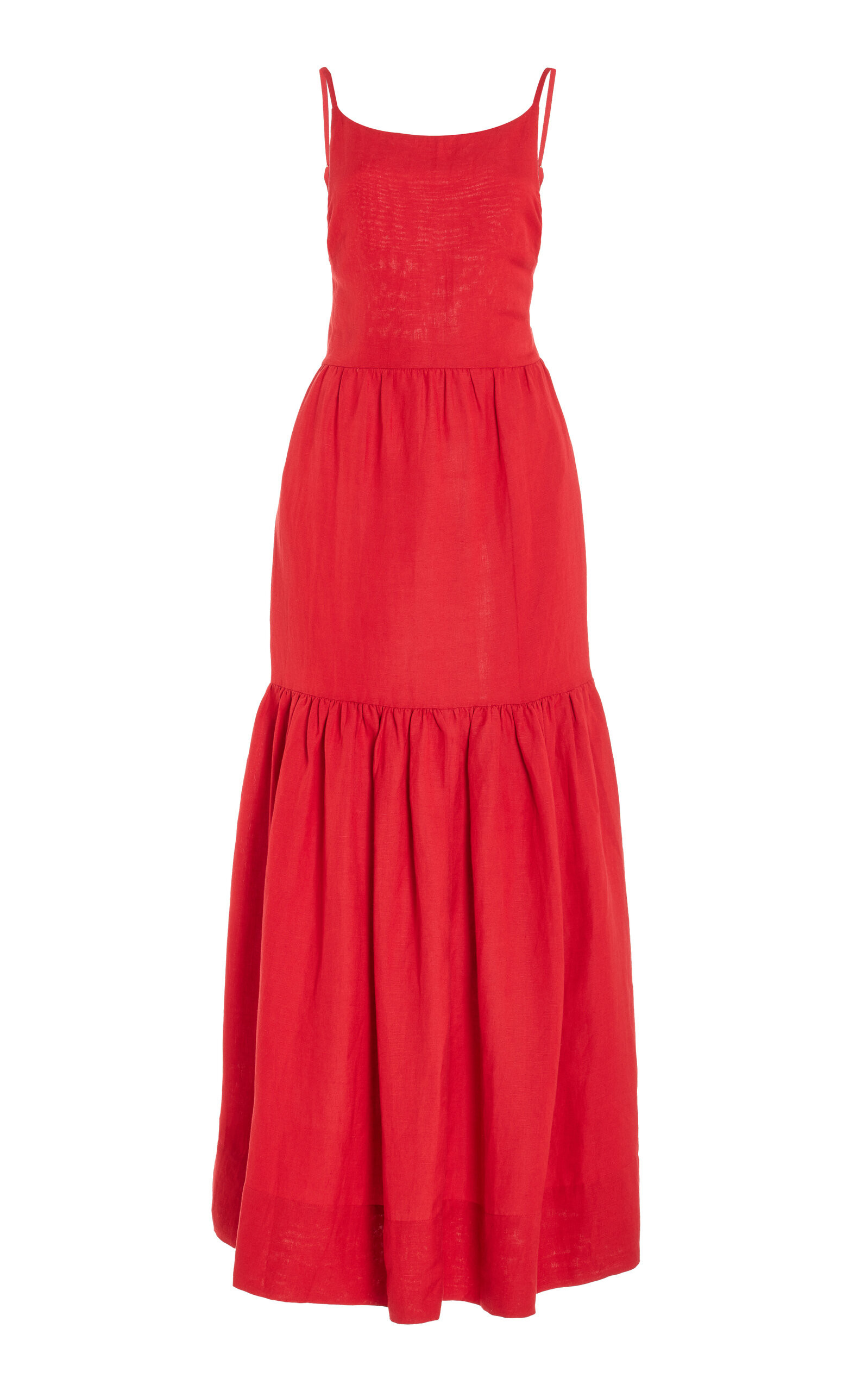 Elise Tiered Linen-Blend Maxi Dress | Moda Operandi (Global)