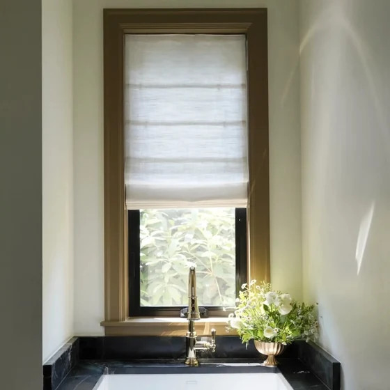 Custom Flat Fold Roman Shade Cordless | TWOPAGES