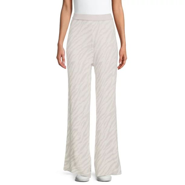 Time and Tru Women's Jacquard Sweater Rib Pants - Walmart.com | Walmart (US)