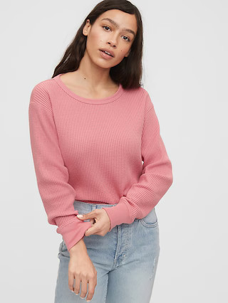 Waffle-Knit Crewneck T-Shirt | Gap (US)