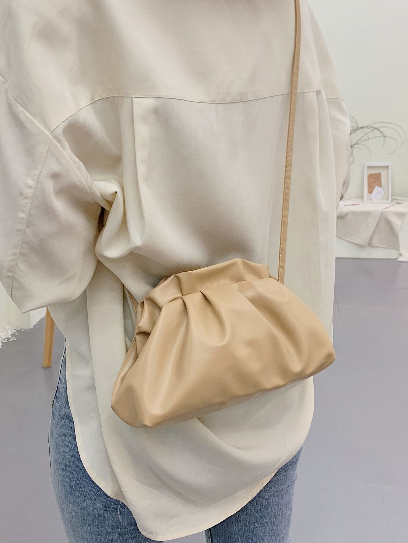 Solid Ruched Bag | SHEIN