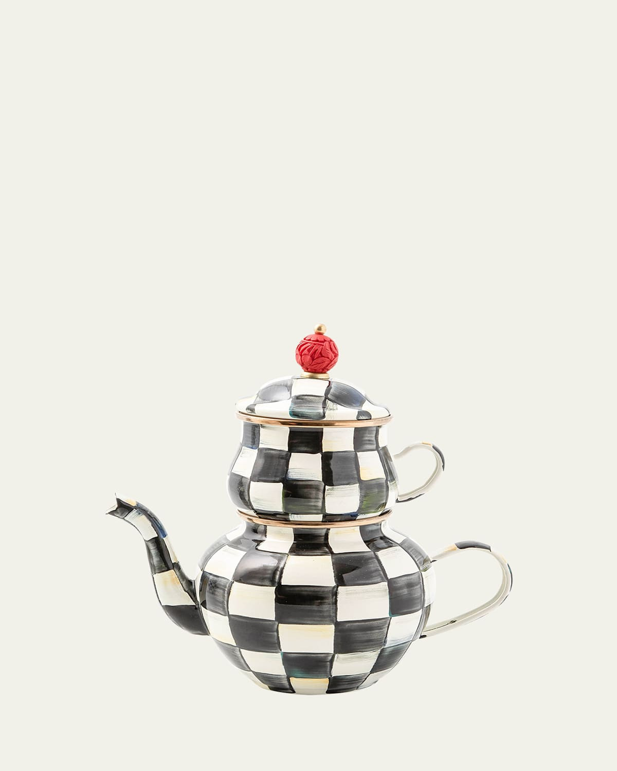 Courtly Check Enamel High Tea | Bergdorf Goodman