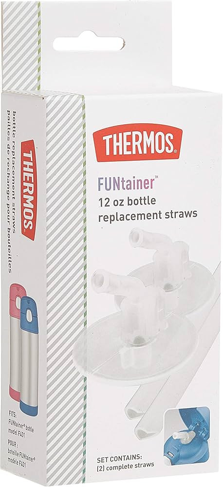 Thermos Replacement Straws for 12 Ounce Funtainer Bottle, Clear, one size (F401RS6) | Amazon (US)