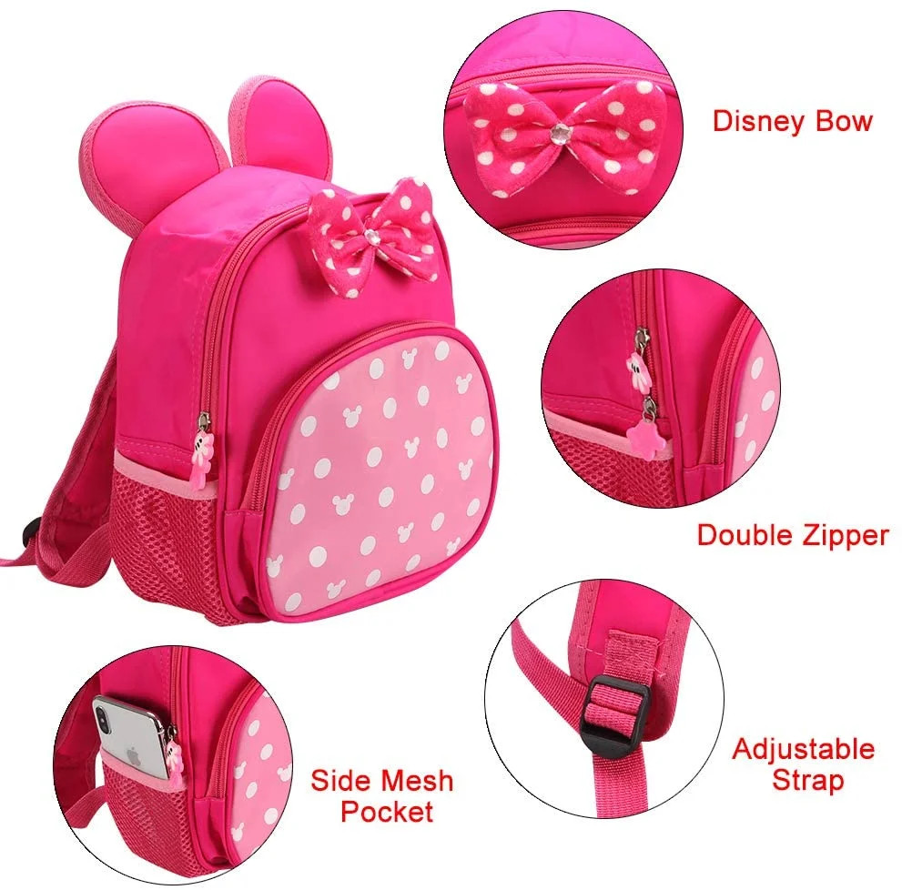 Baby Backpack, Cartoon Mouse Ear Backpack, Pink Backpack for Little Girls, Kids Travel Backpack B... | Walmart (US)