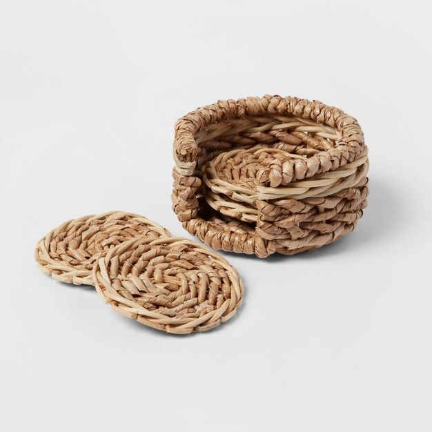 4pk Seagrass Coasters with Holder - Threshold&#8482; | Target