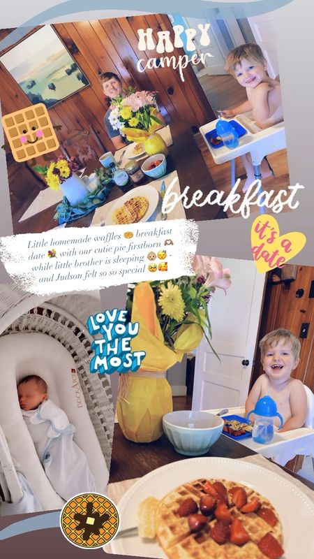 Little homemade waffles 🧇 breakfast date 💐 with our cutie pie firstborn 🫶🏽 while little brother is sleeping 👶🏼😴 - and Judson felt so so special 🥹🥰

#LTKFamily #LTKBaby #LTKHome