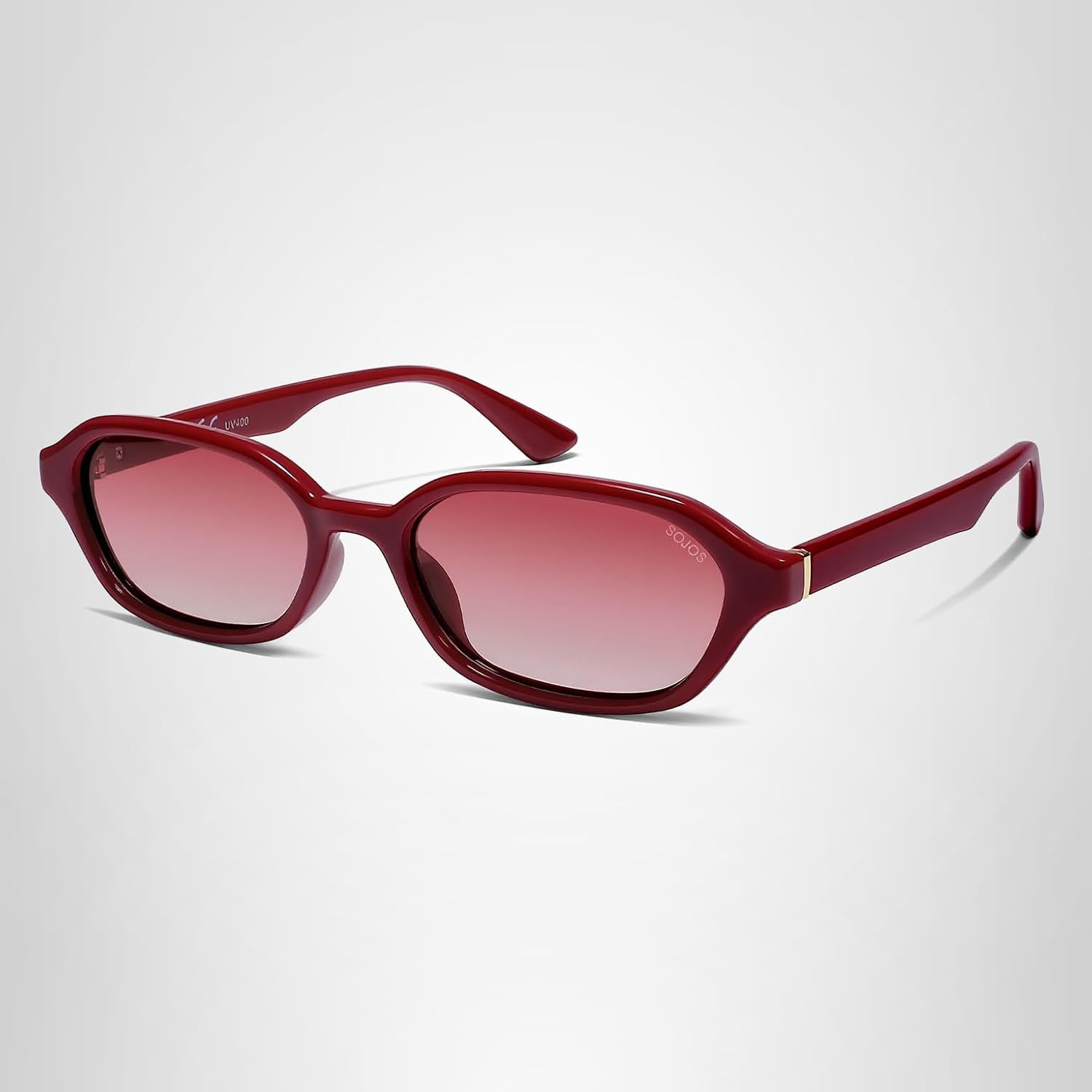 SOJOS Retro Rectangle Polarized Sunglasses for Women Men Trendy Hexagon Narrow Chic Y2K Sunnies SJ2629 | Amazon (US)