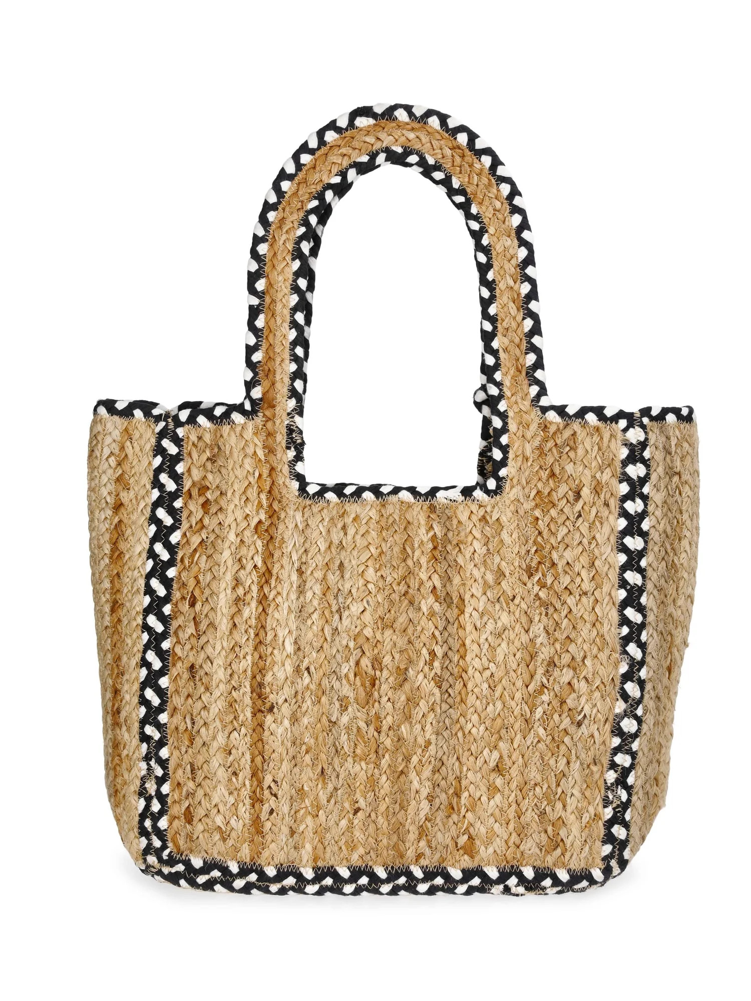 No Boundaries Women's Jute Tote, Black | Walmart (US)