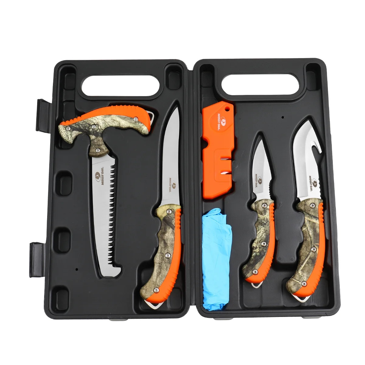 Mossy Oak 8 Piece Hunting Cleaning Kit with Storage Case,9 inch Gut Hook Knife,Stainless Steel Bl... | Walmart (US)