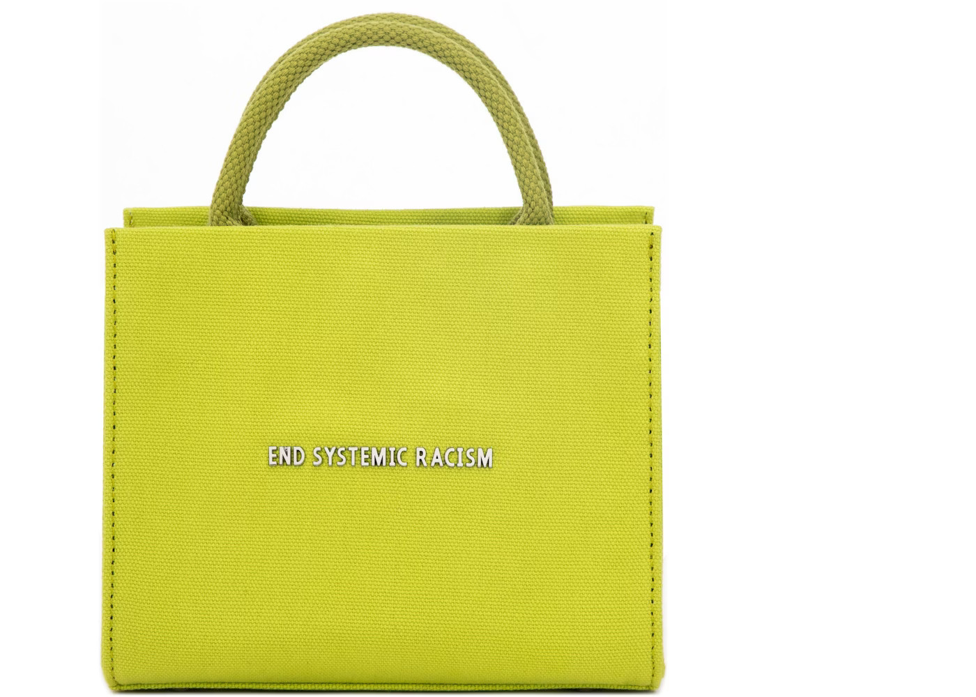 Brandon Blackwood "End Systemic Racism" ESR ToteCanvas Lime Green | StockX