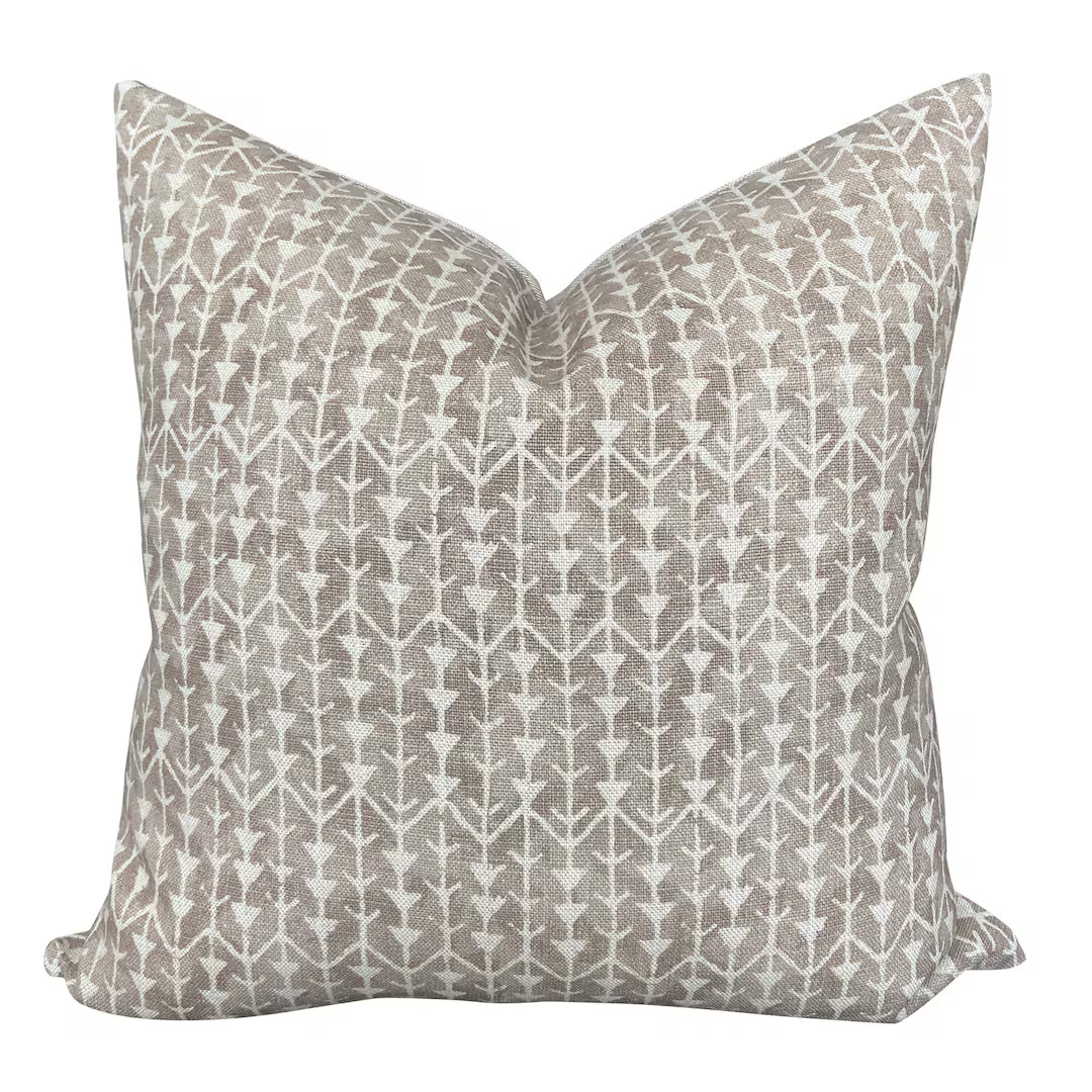 Designer Pillows Carolina Irving 'Amazon' Pillow in String // Tan Neutral Pillow Cover // Boutiqu... | Etsy (US)