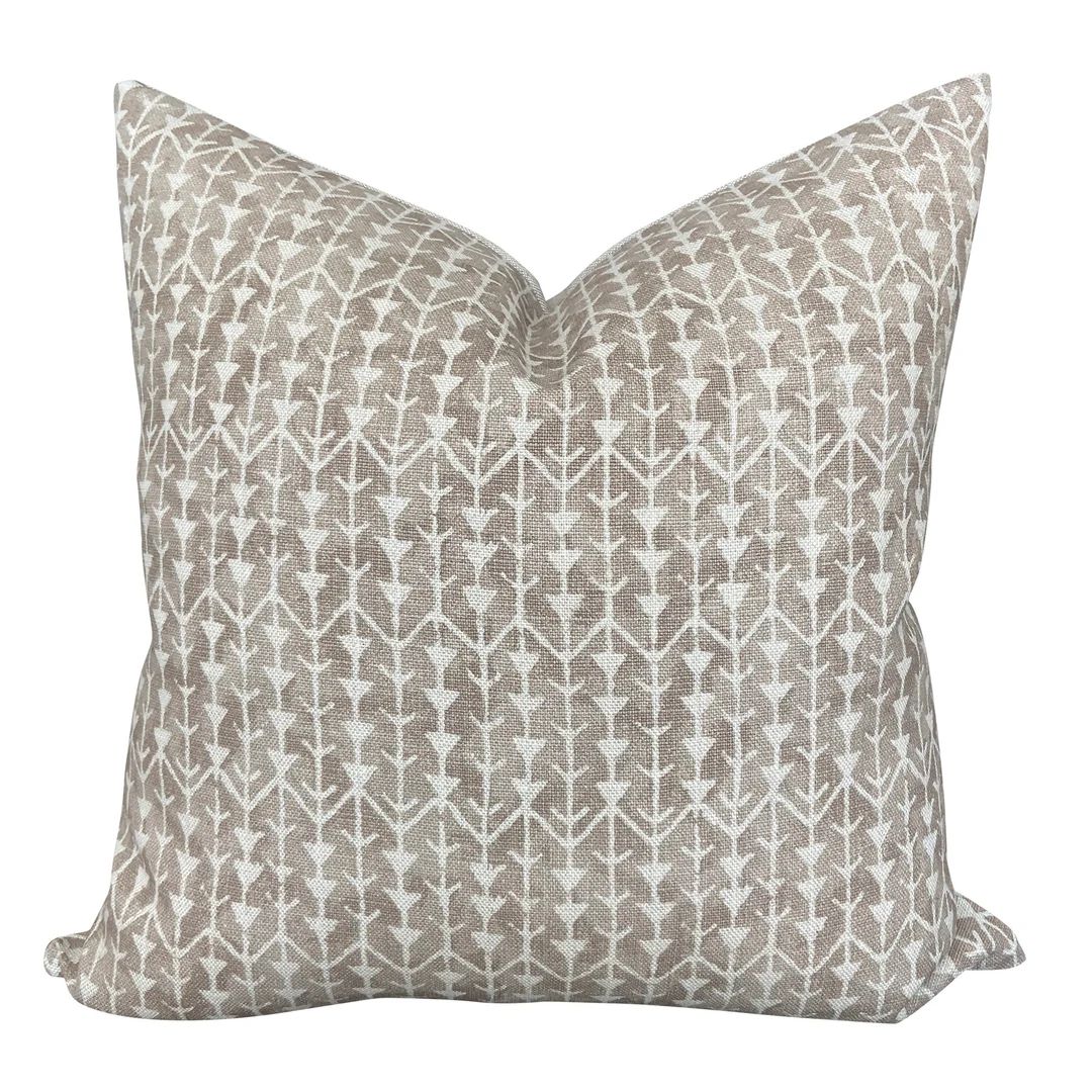 Designer Pillows Carolina Irving 'Amazon' Pillow in String // Tan Neutral Pillow Cover // Boutiqu... | Etsy (US)