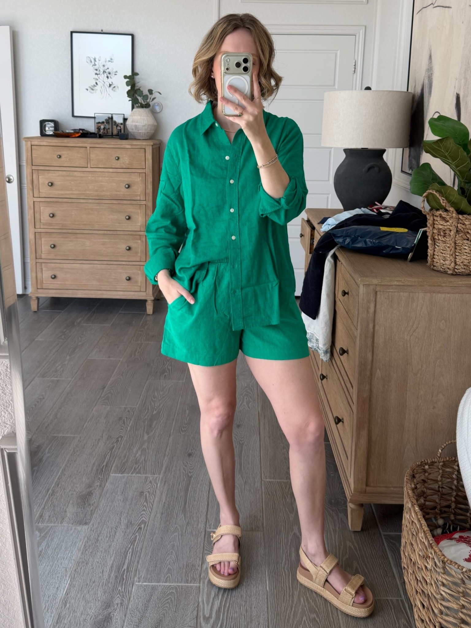 Wearing a medium in top & bottom