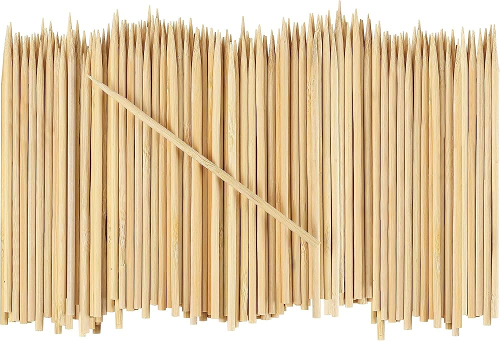 [100 Count] 6 Inch Bamboo Wooden Skewers For Kabob, Grilling, Fruits, Appetizers, and Cocktails | Amazon (US)