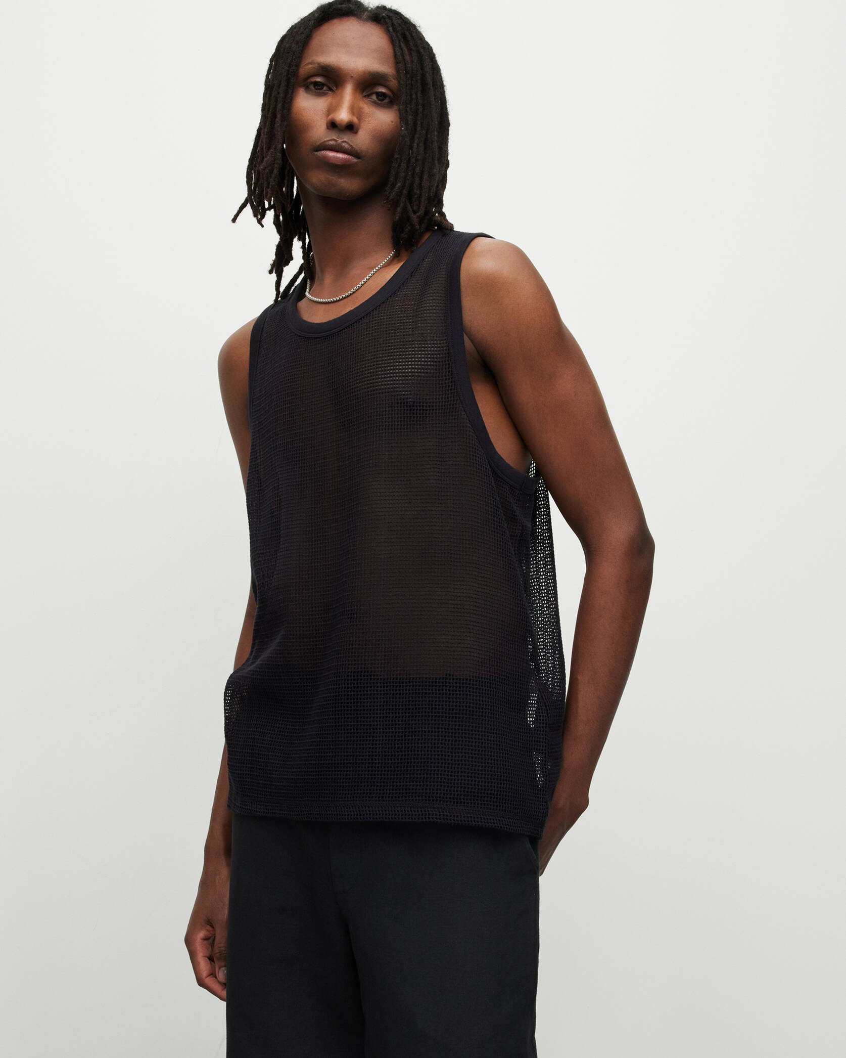 Anderson Mesh Relaxed Fit Vest TANGERINE ORANGE | ALLSAINTS US | AllSaints US