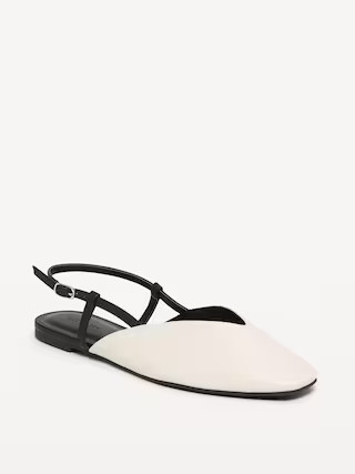 Almond-Toe Slingback Flats for Women | Old Navy (US)