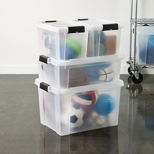 The Container Store® 11.75 gal. HeavyDuty Stacking Garage Tote Clear | The Container Store