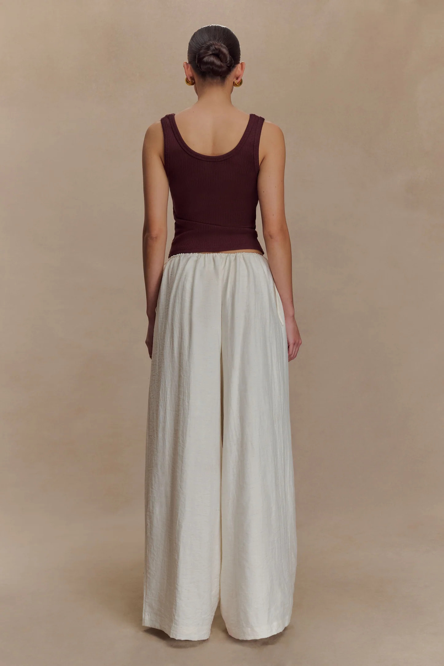 Callum Drawstring Straight Leg Pants - White | MESHKI US