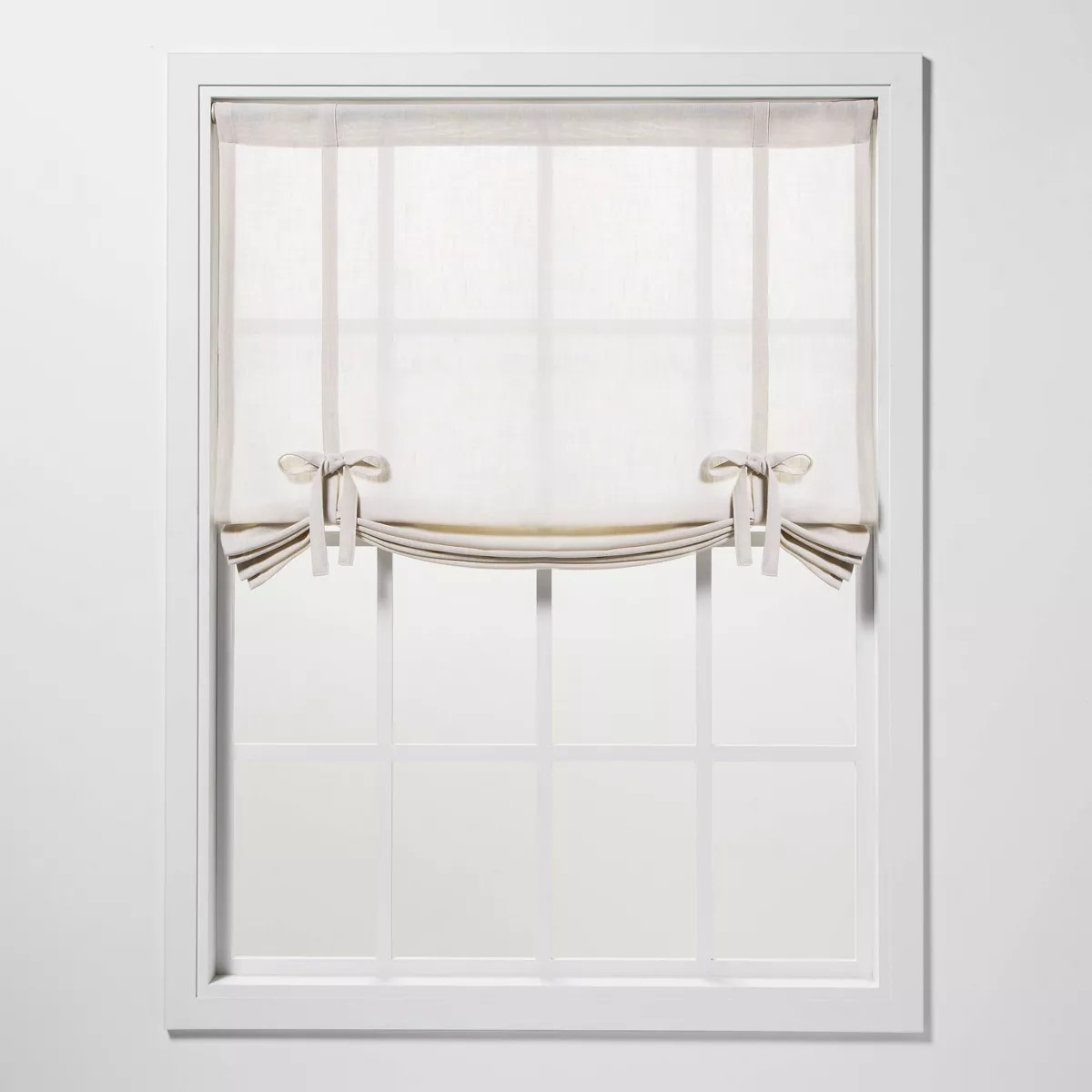 1pc 42"x63" Light Filtering Bonaire Balloon Window Shade Beige - Threshold™ | Target