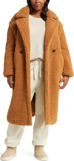 UGG® Gertrude Double Breasted Teddy Coat | Nordstrom | Nordstrom