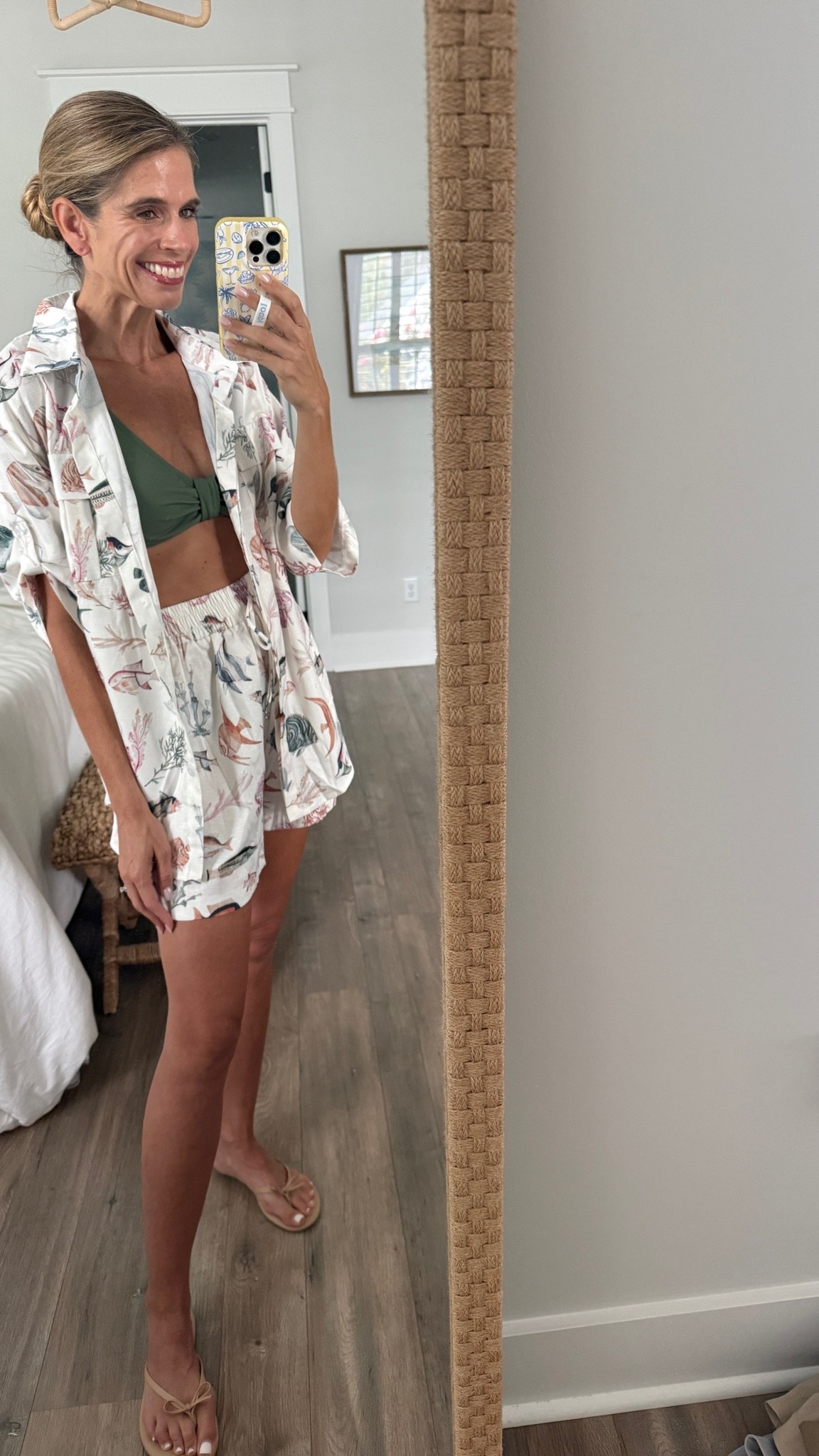 Sea life print short set as a coverup

#LTKootd #LTKOver40 #LTKSwim