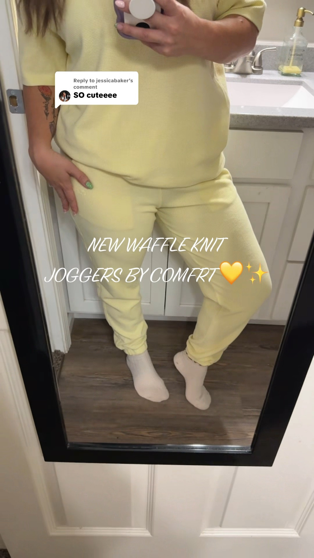 waffle knit joggers #comfrt #joggers #waffleknit 

#LTKSaleAlert #LTKMidsize