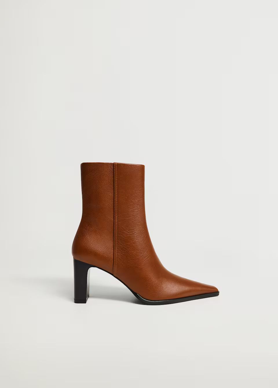 Heel leather ankle boot | MANGO (US)
