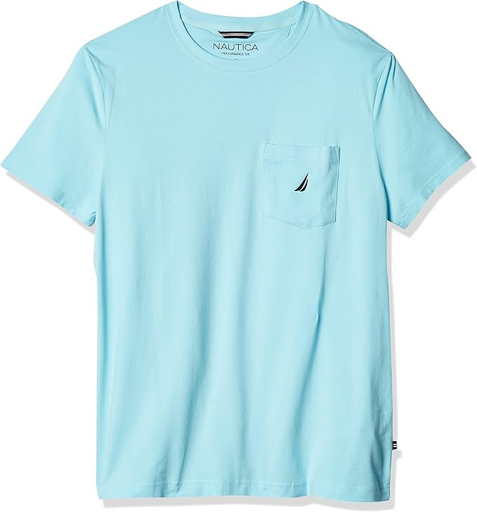 Nautica Men's Solid Crew Neck Short-Sleeve Pocket T-Shirt | Amazon (US)