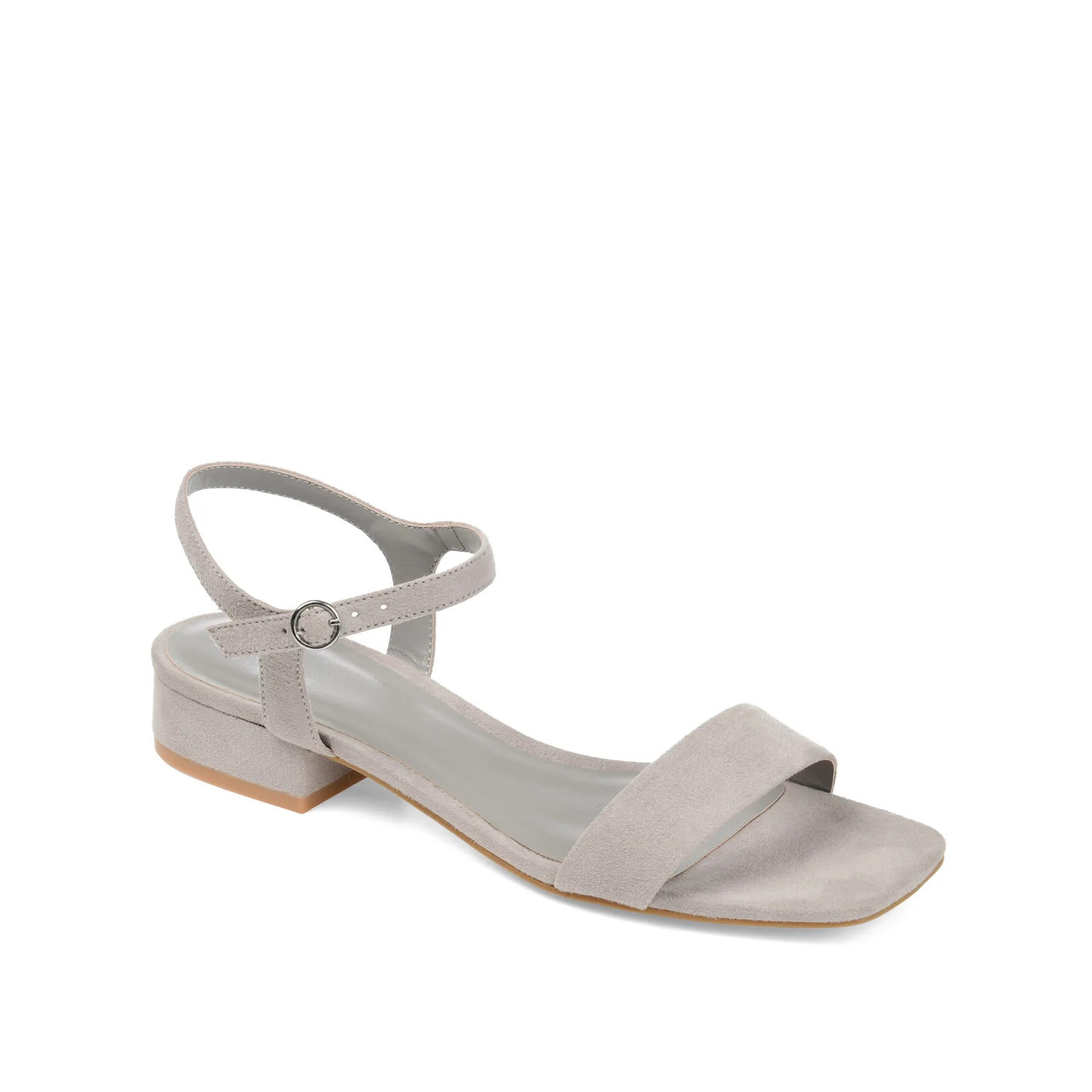 BEYLA STRAPPY LOW BLOCK HEELS IN FAUX SUEDE | Journee Collection