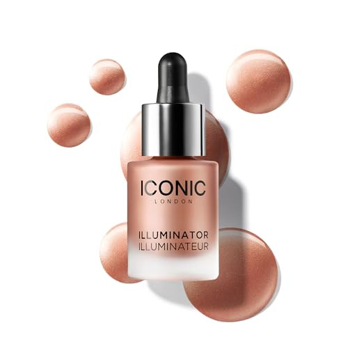 ICONIC LONDON Illuminator | Liquid Highlighting Drops for a Radiant Glow, Cruelty-Free, Vegan Makeup, Blush (Peachy Rose) 0.45 Fl oz | Amazon (US)