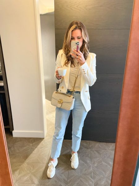 Travel Outfit — love traveling business chic with this great designer look for less blazer from Walmart.  I sized down 1 size for the most fitted look

#LTKstyletip #LTKtravel