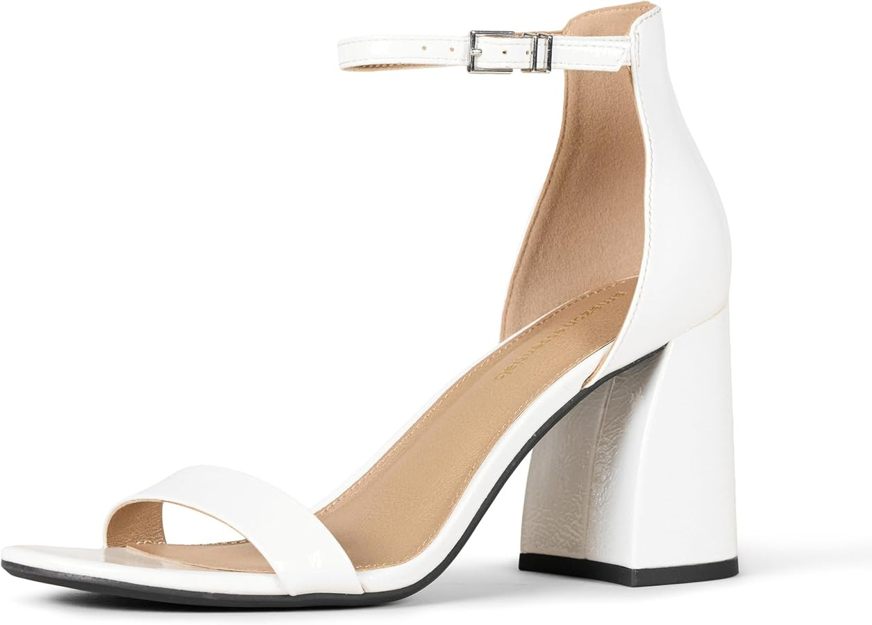 Amazon Essentials Women's Ankle Strap Block Heel Nola Sandals | Amazon (US)