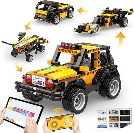 Robot R Smart Robot Building Kit, 4-in-1 Programmable App Remote Control Off Roader Car Toy, Auth... | Amazon (US)