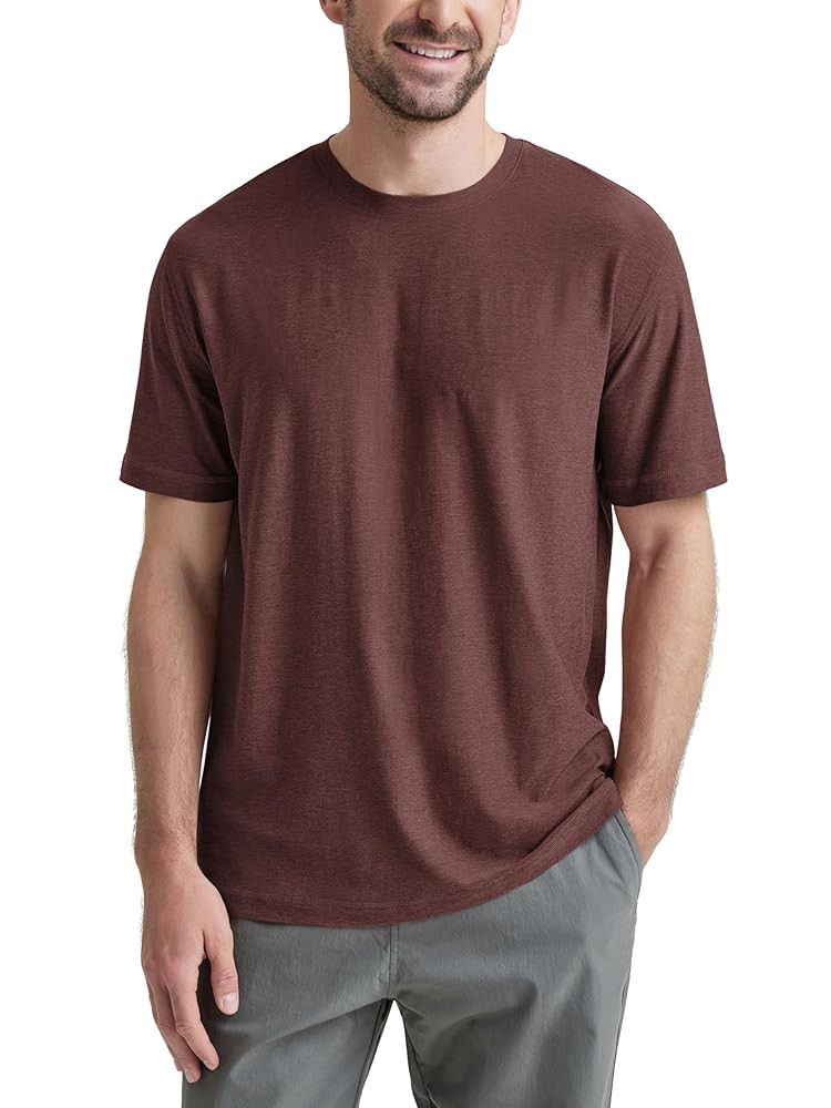ODODOS Men's Performance T-Shirt - Stratum Tech Tee, Ultra Soft Moisture Wicking UPF 50+ Fitness ... | Amazon (US)