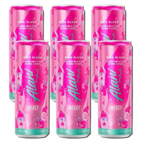 New Alani Energy Drink, Pink Slush Flavor, Sugar-Free, 12 fl oz Low-Calorie Energy Boost (Pack of 6) | Walmart (US)