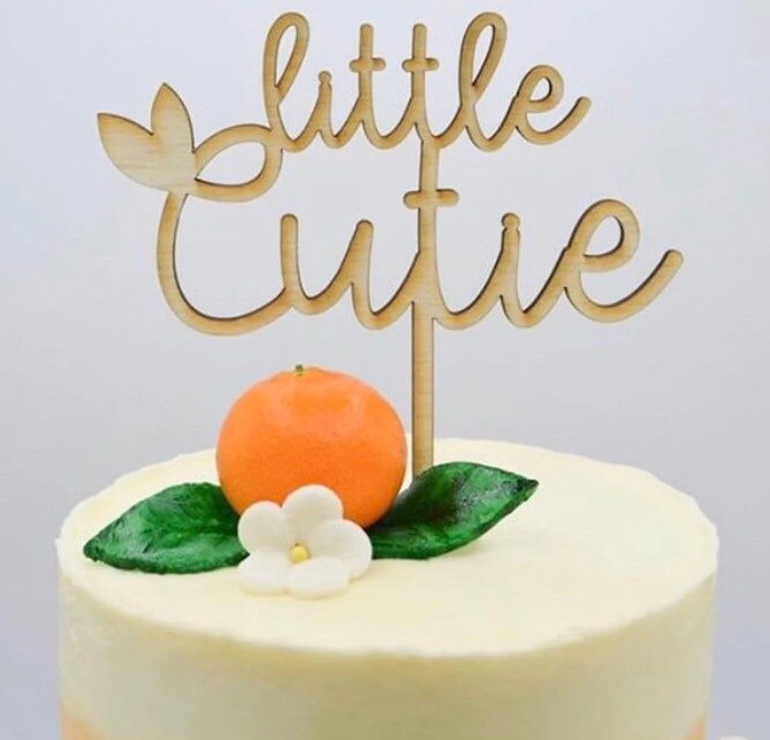 Little Cutie / Wood Cake Topper - Etsy | Etsy (US)