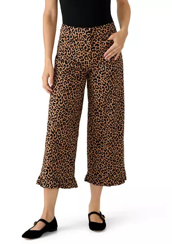 Women's Cropped Ruffle Pants | Belk