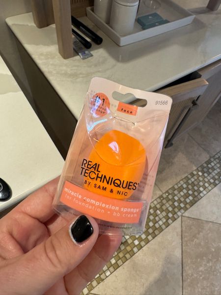 The makeup blenders I use when traveling. 